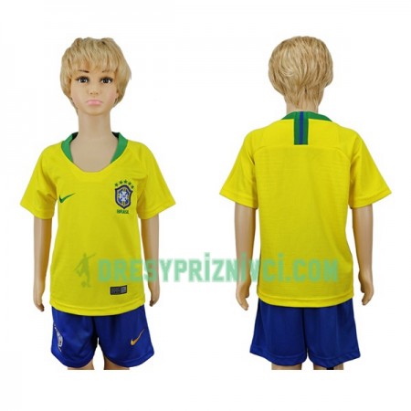 Fotbalový Komplet Brazílie Dětské Domácí MS 2018 Krátký Rukáv (+ trenýrky)